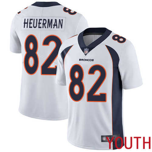 Youth Denver Broncos #82 Jeff Heuerman White Vapor Untouchable Limited Player Football NFL Jersey->youth nfl jersey->Youth Jersey